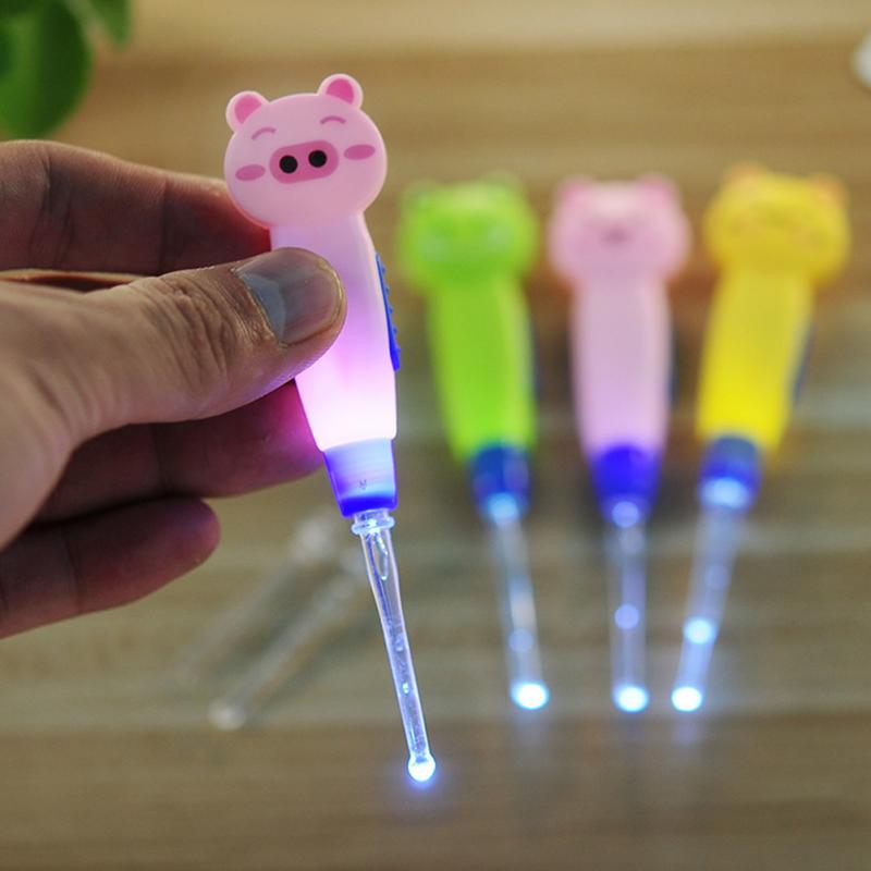 LED Luminous Light Baby Ear Spoon Ear Cleaner Children Baby Care Ears Cleaning with Light Earwax Spoon Digging Ear Care Tool #47