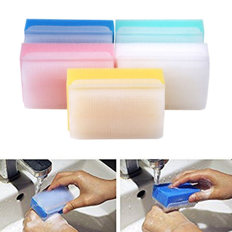 5pcs Children Sensory brush Baby bath sponge brush surgical hands denture cleaning brush Sterile Sponge Scrub Bristle Brush