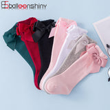 Balleenshiny Autumn And Winter Kids Sock Cotton Spanish Style Big Bow Infant Baby Socks Toddler Newborn Accessories for 0-3year