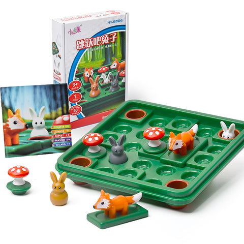60 Challenge With Solution Kids Toys Jumping Rabbit Logical Thinking Game Smart Family IQ Board Games Interactive Toy Brinquedos