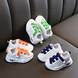 Kids Leisure Sneakers Children's white shoes boys and girls Velcro sports shoes new mesh casual baby Toddler shoes