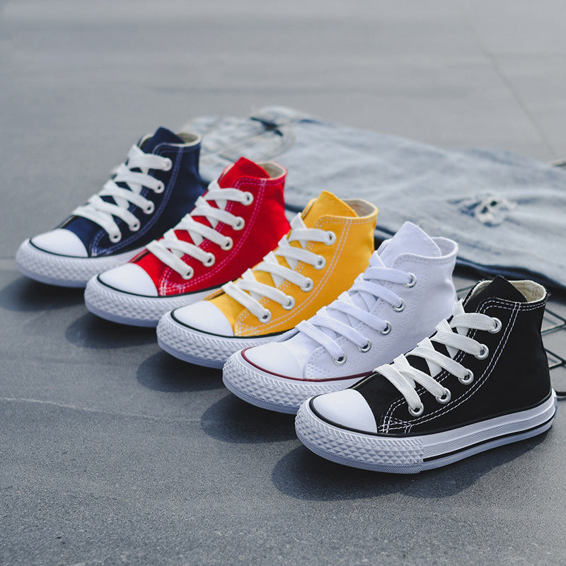 Kids Shoes For Girl Baby Sneakers 2019 Spring Fashion High Toe Canvas Toddler Boy Shoes Children Classical Girls Canvas Shoes