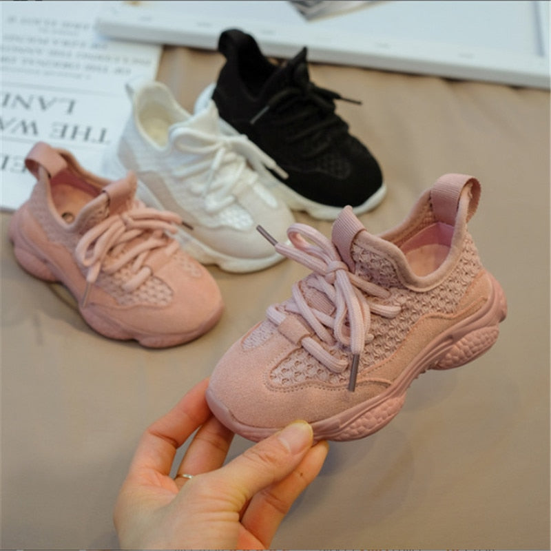 2019 New Autumn Children Shoes Unisex Toddler Boys Girls Sneakers Mesh Breathable Fashion Casual Kids Shoes Size 21-30