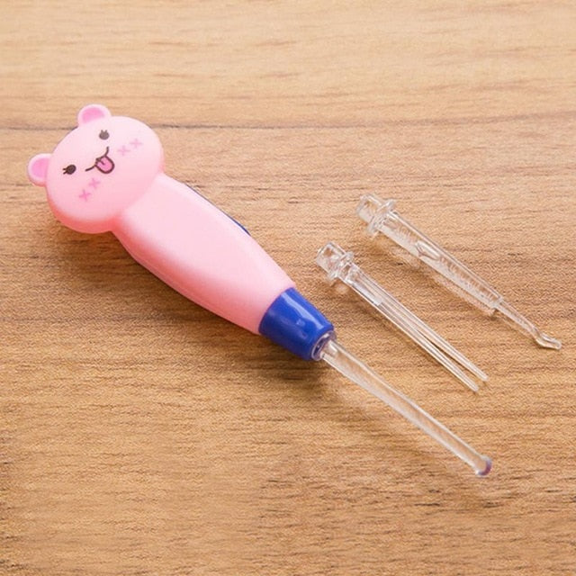 LED Luminous Light Baby Ear Spoon Ear Cleaner Children Baby Care Ears Cleaning with Light Earwax Spoon Digging Ear Care Tool #47