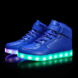 Size 25-37 Kids Led Usb Charging Glowing Sneakers Children Hook Loop Fashion Luminous Shoes for Girls Boys Sneakers with Light