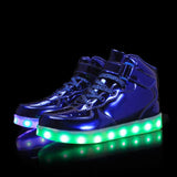Size 25-37 Kids Led Usb Charging Glowing Sneakers Children Hook Loop Fashion Luminous Shoes for Girls Boys Sneakers with Light