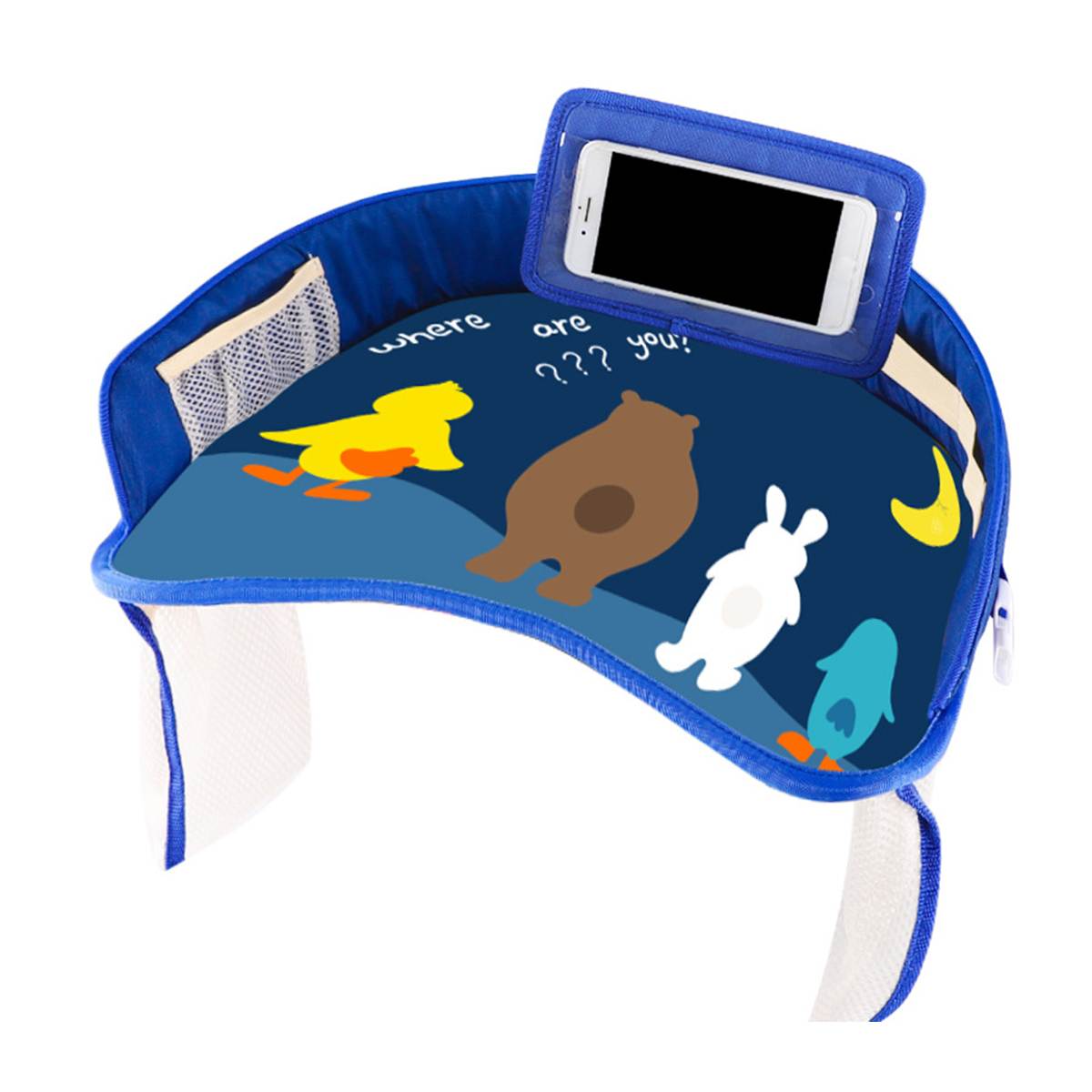 Baby Car Seat Tray Cartoon Stroller Kids Toy Food Water Holder Desk Children Portable Plate Table For Car Child Table Storage