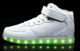 kids Led usb charging glowing Sneakers Children hook loop Fashion luminous shoes for girls boys men women skate shoes #25-46