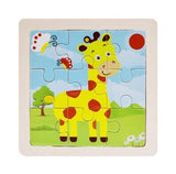 Mini Size 11*11CM Kids Toy Wood Puzzle Wooden 3D Puzzle Jigsaw for Children Baby Cartoon Animal/Traffic Puzzles Educational Toy