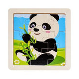 Mini Size 11*11CM Kids Toy Wood Puzzle Wooden 3D Puzzle Jigsaw for Children Baby Cartoon Animal/Traffic Puzzles Educational Toy