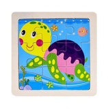 Mini Size 11*11CM Kids Toy Wood Puzzle Wooden 3D Puzzle Jigsaw for Children Baby Cartoon Animal/Traffic Puzzles Educational Toy