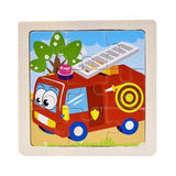 Mini Size 11*11CM Kids Toy Wood Puzzle Wooden 3D Puzzle Jigsaw for Children Baby Cartoon Animal/Traffic Puzzles Educational Toy