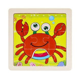 Mini Size 11*11CM Kids Toy Wood Puzzle Wooden 3D Puzzle Jigsaw for Children Baby Cartoon Animal/Traffic Puzzles Educational Toy
