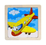 Mini Size 11*11CM Kids Toy Wood Puzzle Wooden 3D Puzzle Jigsaw for Children Baby Cartoon Animal/Traffic Puzzles Educational Toy