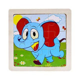 Mini Size 11*11CM Kids Toy Wood Puzzle Wooden 3D Puzzle Jigsaw for Children Baby Cartoon Animal/Traffic Puzzles Educational Toy