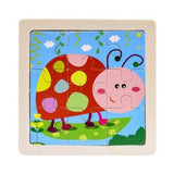 Mini Size 11*11CM Kids Toy Wood Puzzle Wooden 3D Puzzle Jigsaw for Children Baby Cartoon Animal/Traffic Puzzles Educational Toy