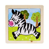 Mini Size 11*11CM Kids Toy Wood Puzzle Wooden 3D Puzzle Jigsaw for Children Baby Cartoon Animal/Traffic Puzzles Educational Toy
