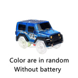 Railway Magical Glowing Flexible Track Car Toys Children Racing Bend Rail Track Led Electronic Flash Light Car DIY Toy Kids Gift