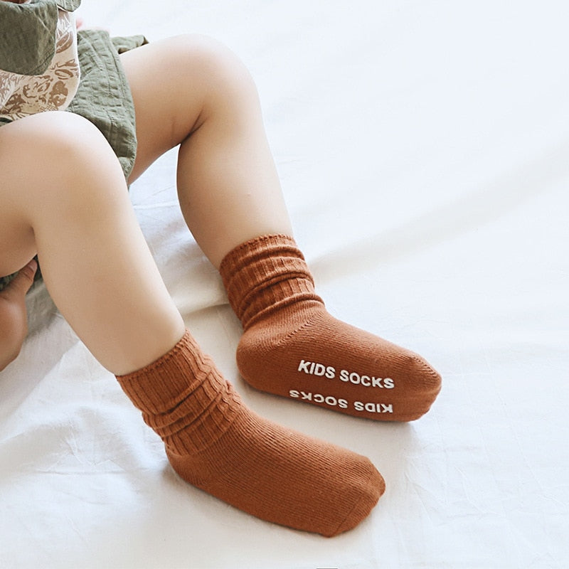 Children's Socks for Girls Boys High Quality Fashion Combed Cotton Children Clothes Accessories  Newborn Baby Anti Skid Socks