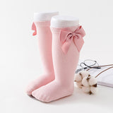 Balleenshiny Autumn And Winter Kids Sock Cotton Spanish Style Big Bow Infant Baby Socks Toddler Newborn Accessories for 0-3year