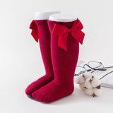 Balleenshiny Autumn And Winter Kids Sock Cotton Spanish Style Big Bow Infant Baby Socks Toddler Newborn Accessories for 0-3year