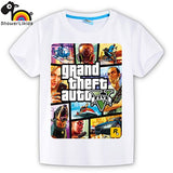 showerlikids quality cotton short sleeve T-shirt boy girl children kid clothing colorful street hot fight GTA 5 sPrice Scolor001