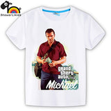 showerlikids quality cotton short sleeve T-shirt boy girl children kid clothing colorful street hot fight GTA 5 sPrice Scolor001