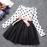 Spring Autumn Long Sleeves Children Girl Clothes Casual School Dress for Girls mini Tutu Dress Kids Girl Party Wear Clothing