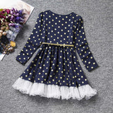 Spring Autumn Long Sleeves Children Girl Clothes Casual School Dress for Girls mini Tutu Dress Kids Girl Party Wear Clothing