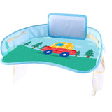 Car Table Kids Waterproof Table Car Seat Tray Storage Kids Toys Baby Fence Children Dining Drink Table In-car Accessories