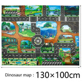 100X130CM Toy Car Mat Map Kids Play Area Rug Mat City Road Buildings Parking Map Game Scene Map Collapsible for kits toys gift