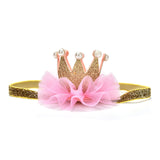 Newborn Crown Headband Gold Princess Crown Baby Girls Cute Hair Band Children Photo Props  Infant Kids Hair Accessories 1 Pc