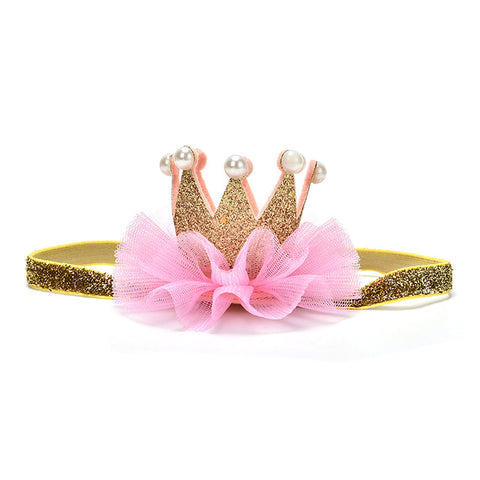 Newborn Crown Headband Gold Princess Crown Baby Girls Cute Hair Band Children Photo Props  Infant Kids Hair Accessories 1 Pc