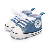 Toddler Kids Boys Girls Shoes Spring /autumn Canvas Sneakers High Top Lace Up Baby Shoes Casual First Walkers