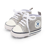 Toddler Kids Boys Girls Shoes Spring /autumn Canvas Sneakers High Top Lace Up Baby Shoes Casual First Walkers