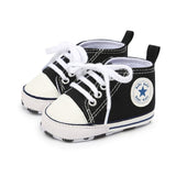 Toddler Kids Boys Girls Shoes Spring /autumn Canvas Sneakers High Top Lace Up Baby Shoes Casual First Walkers