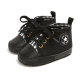 Toddler Kids Boys Girls Shoes Spring /autumn Canvas Sneakers High Top Lace Up Baby Shoes Casual First Walkers