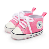 Toddler Kids Boys Girls Shoes Spring /autumn Canvas Sneakers High Top Lace Up Baby Shoes Casual First Walkers