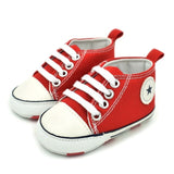 Toddler Kids Boys Girls Shoes Spring /autumn Canvas Sneakers High Top Lace Up Baby Shoes Casual First Walkers