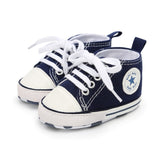 Toddler Kids Boys Girls Shoes Spring /autumn Canvas Sneakers High Top Lace Up Baby Shoes Casual First Walkers