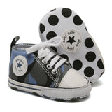 Toddler Kids Boys Girls Shoes Spring /autumn Canvas Sneakers High Top Lace Up Baby Shoes Casual First Walkers
