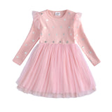 Kids Autumn Winter Dresses for Girls Star Sequins Princess Dress Girls Long Sleeve Party Vestidos Baby Girl Children Clothing
