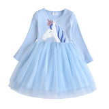 Kids Autumn Winter Dresses for Girls Star Sequins Princess Dress Girls Long Sleeve Party Vestidos Baby Girl Children Clothing
