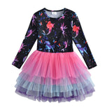 Kids Autumn Winter Dresses for Girls Star Sequins Princess Dress Girls Long Sleeve Party Vestidos Baby Girl Children Clothing