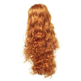 Girls Elsa Princess Dress up Wig Children Jasmine Cosplay Wigs Moana Ariel Costume Accessories Rapunzel Braid Halloween Party
