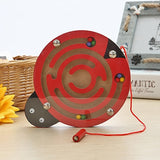 Wooden Magnetic Track Maze Toy Cute Animal Cartoon Toy Brain Teaser Intellectual Jigsaw Board Kids Early Educational Puzzle Game
