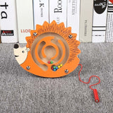 Wooden Magnetic Track Maze Toy Cute Animal Cartoon Toy Brain Teaser Intellectual Jigsaw Board Kids Early Educational Puzzle Game