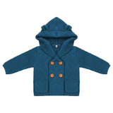 Baby Girl Knitting Cardigan Solid Color Autumn Winter Sweaters for Children Long Sleeve Hooded Coat Outwear Kids Clothing