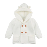 Baby Girl Knitting Cardigan Solid Color Autumn Winter Sweaters for Children Long Sleeve Hooded Coat Outwear Kids Clothing