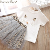 Humor Bear Girls clothes Girls Sets Summer Set 2020 Kids Clothes Girls Clothing Sets Two-Piece Kids Suit children clothing